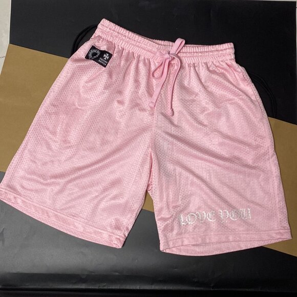 Chrome Hearts Mesh Varsity Shorts Pink - Picture 2 of 6